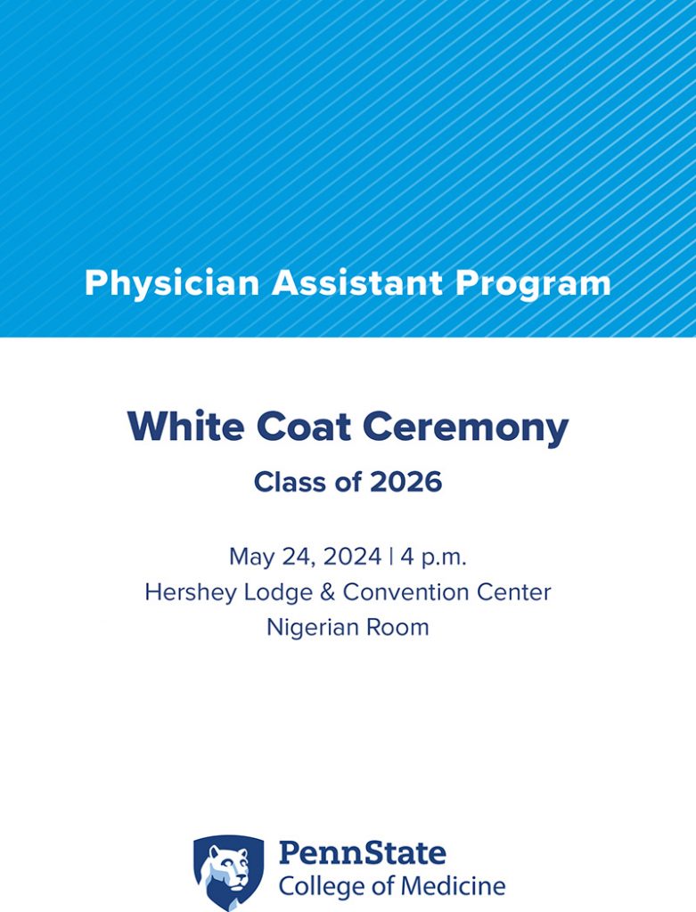 Thumbnail of program cover for Physician Assistant Program White Coat Ceremony - Class of 2026